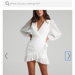 Showpo white dress. Size 8. New with tags